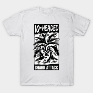 10-Headed Shark Attack T-Shirt