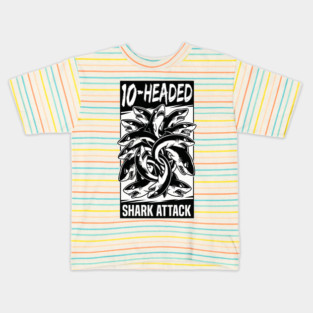 10-Headed Shark Attack Kids T-Shirt