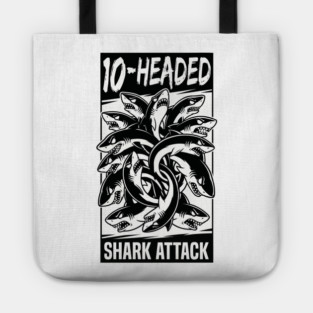 10-Headed Shark Attack Tote