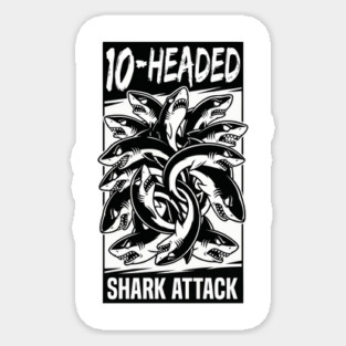 10-Headed Shark Attack Magnet