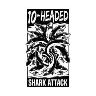 10-Headed Shark Attack T-Shirt