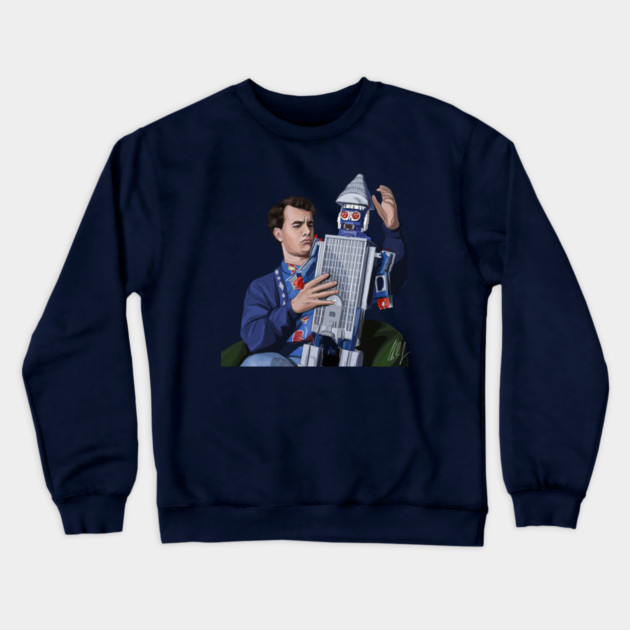 BIG: Skyscraper Robot Toy Crewneck Sweatshirt by 51Deesigns