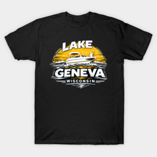 Lake Geneva Yellow Design T-Shirt
