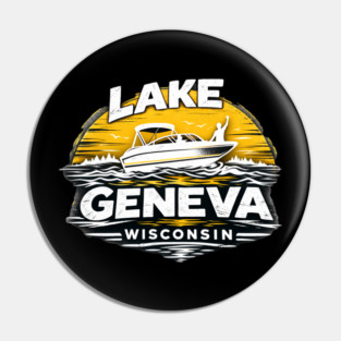 Lake Geneva Yellow Design Pin