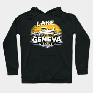 Lake Geneva Yellow Design Hoodie