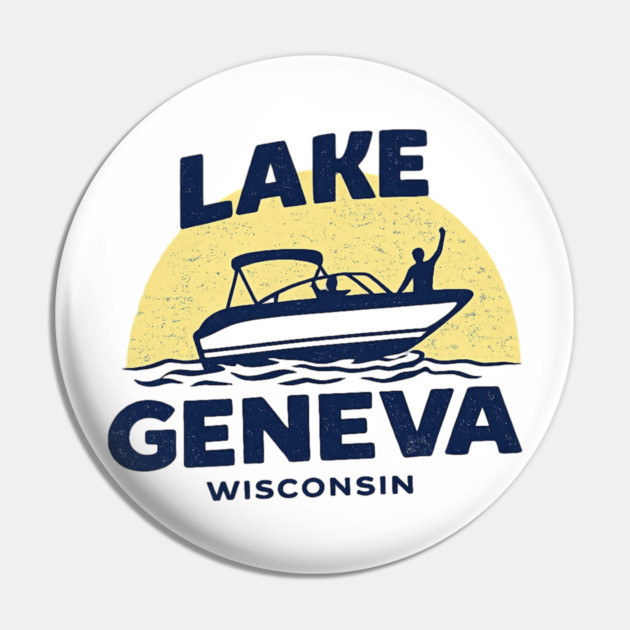 Lake Geneva b lue and yellow Pin by CrazyGirl