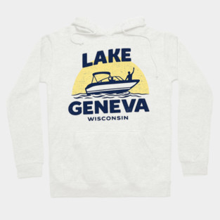 Lake Geneva b lue and yellow Hoodie