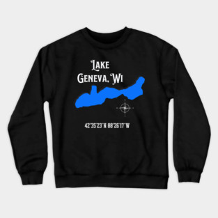 Lake Geneva location Crewneck Sweatshirt