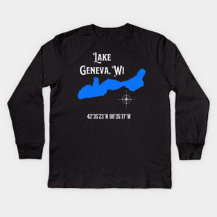 Lake Geneva location Kids Long Sleeve T-Shirt