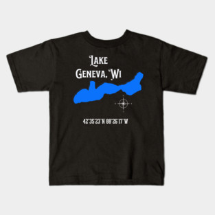 Lake Geneva location Kids T-Shirt