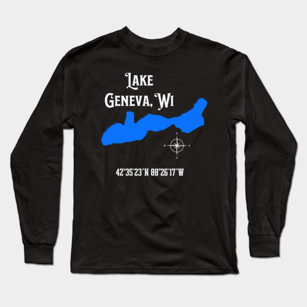Lake Geneva location Long Sleeve T-Shirt by CrazyGirl