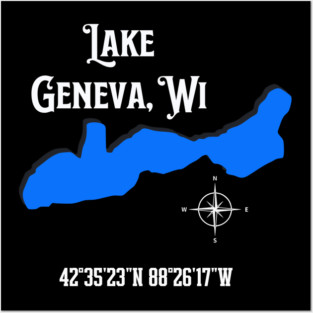 Lake Geneva location Posters and Art