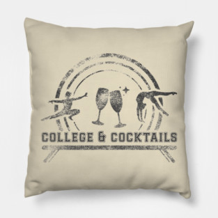 College & Cocktails Bright Pillow
