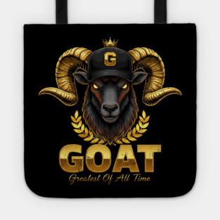 GOAT - Greatest of all Time - Black and Gold Tote