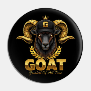 GOAT - Greatest of all Time - Black and Gold Pin