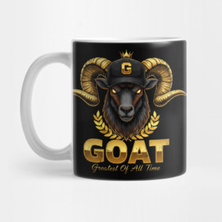GOAT - Greatest of all Time - Black and Gold Mug