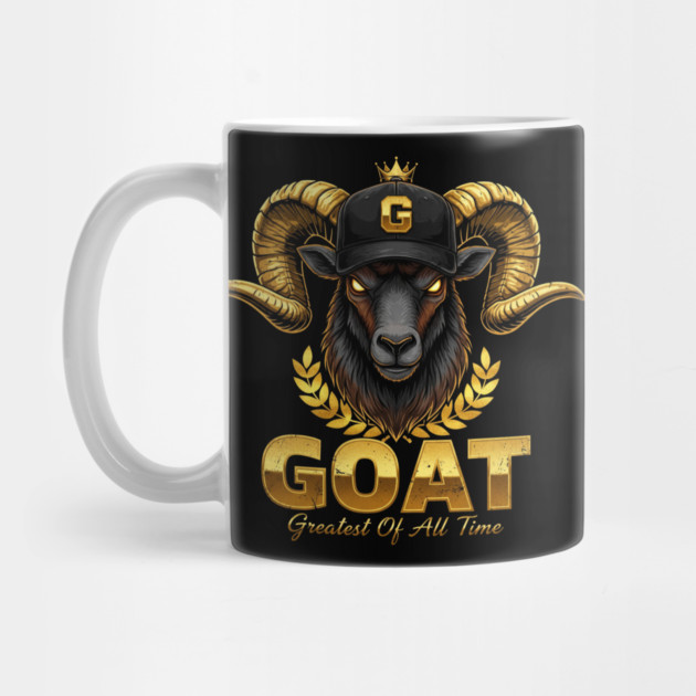 GOAT - Greatest of all Time - Black and Gold by UrbanLifeApparel