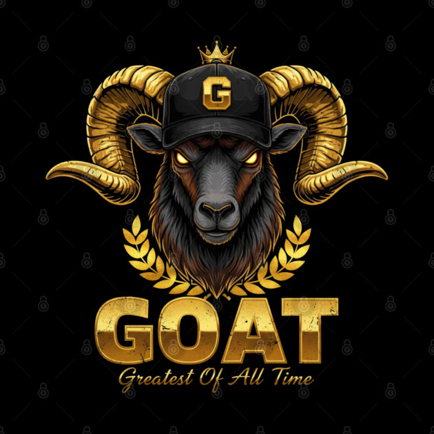 GOAT - Greatest of all Time - Black and Gold by UrbanLifeApparel