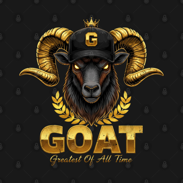 GOAT - Greatest of all Time - Black and Gold by UrbanLifeApparel