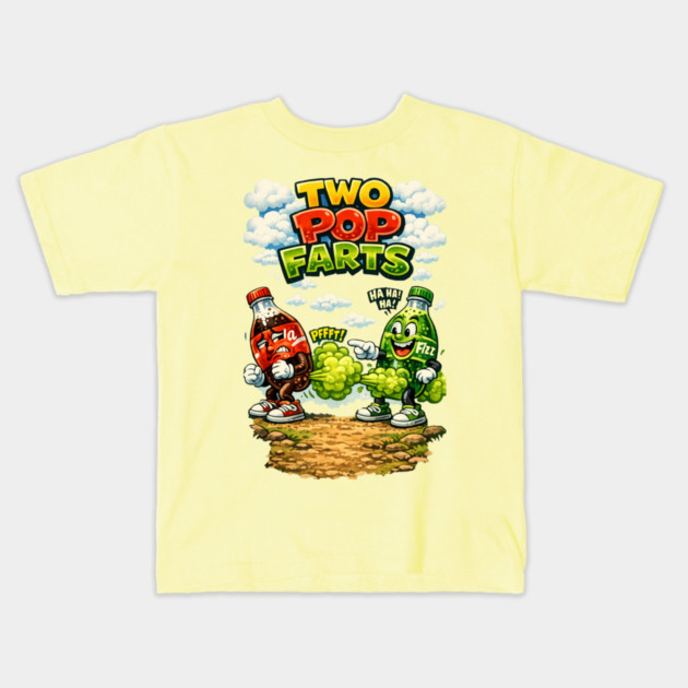 Two Pop Farts Kids T-Shirt by CrazyGirl