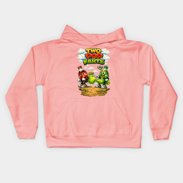 Two Pop Farts Kids Hoodie by CrazyGirl