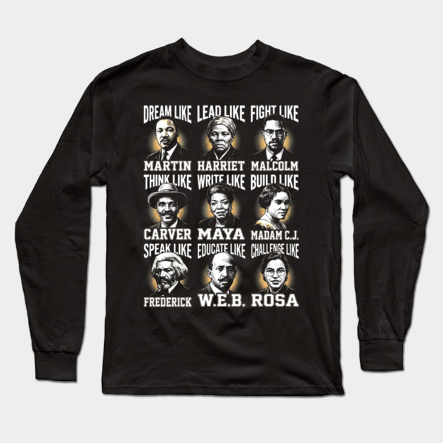 Legends of Black History Long Sleeve T-Shirt by UrbanLifeApparel