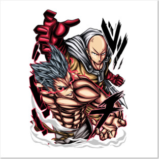 Saitama vs garou Posters and Art