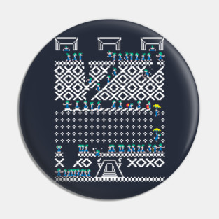 OH NO! It's Christmas! - Lemmings Ugly Sweater, Christmas Sweater & Holiday Sweater Pin