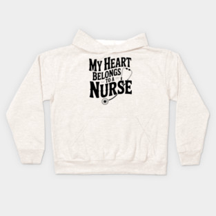 My Heart Belongs to a Nurse Kids Hoodie