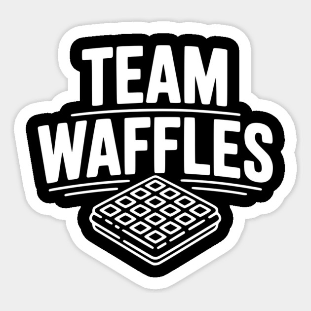 Team Waffles Sticker by Frank Ring