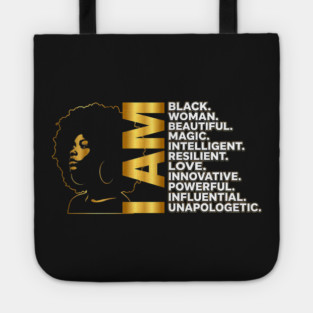 I Am | Black Woman Gold Edition Tote