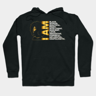 I Am | Black Woman Gold Edition Hoodie