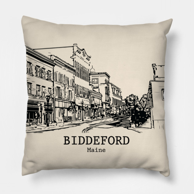 Biddeford - Maine Pillow by Lakeric