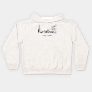 Blue Island - Illinois Kids Hoodie