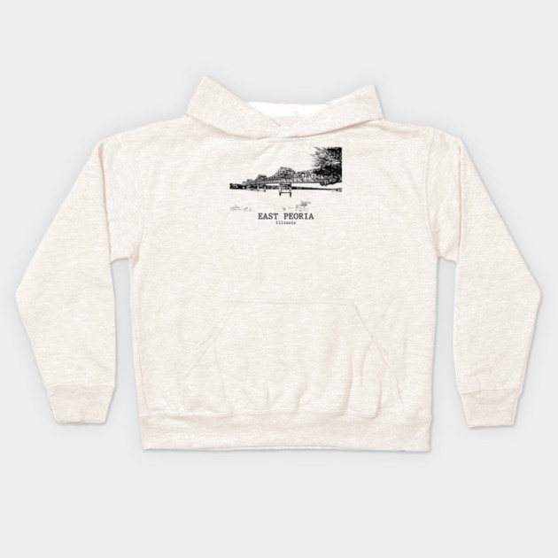 East Peoria - Illinois Kids Hoodie by Lakeric