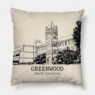 Greenwood - South Carolina Pillow
