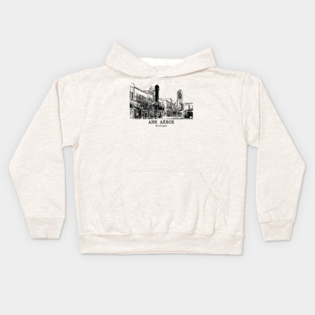 Ann Arbor - Michigan Kids Hoodie by Lakeric