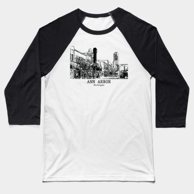 Ann Arbor - Michigan Baseball T-Shirt by Lakeric