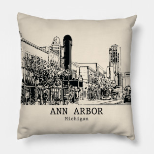 Ann Arbor - Michigan Pillow