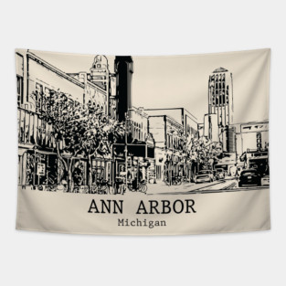 Ann Arbor - Michigan Tapestry