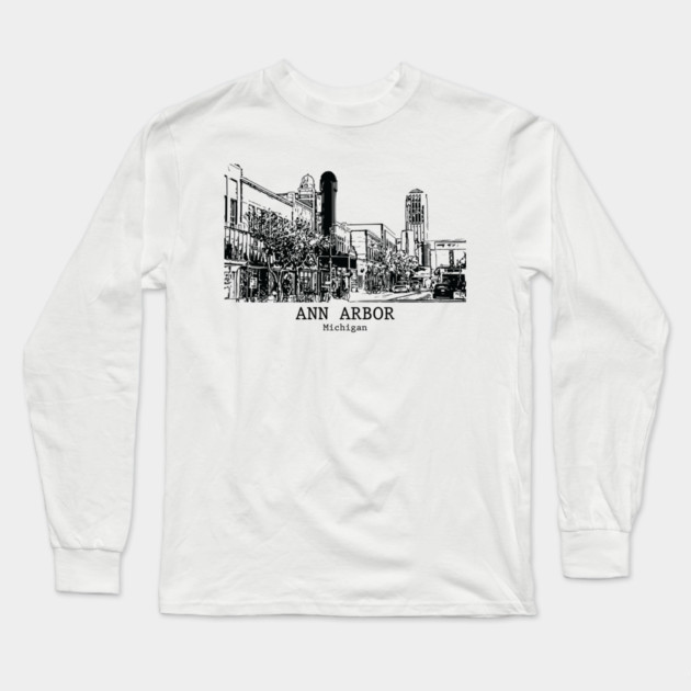 Ann Arbor - Michigan Long Sleeve T-Shirt by Lakeric