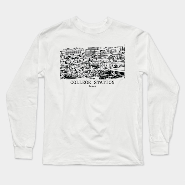 College Station - Texas Long Sleeve T-Shirt by Lakeric