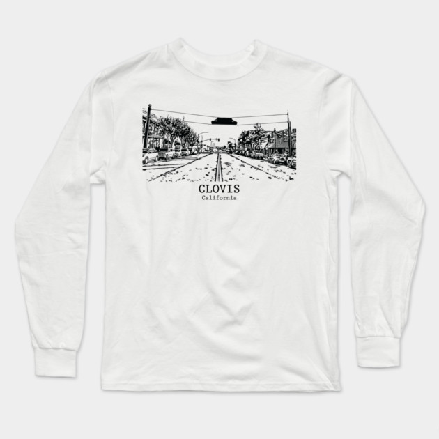 Clovis - California Long Sleeve T-Shirt by Lakeric