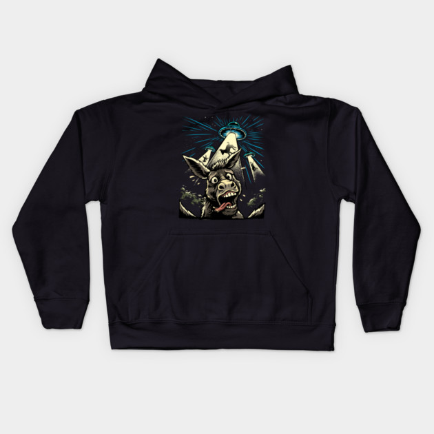 Donkey Abduction Kids Hoodie by GoshWow®