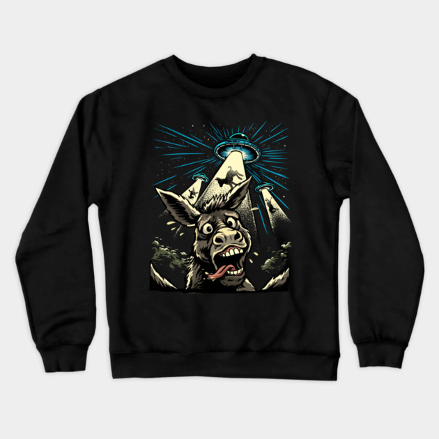 Donkey Abduction Crewneck Sweatshirt by GoshWow®