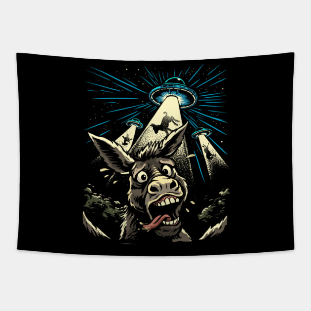 Donkey Abduction Tapestry by GoshWow®