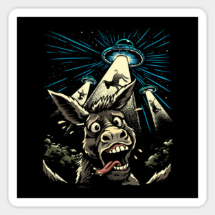 Donkey Abduction Sticker