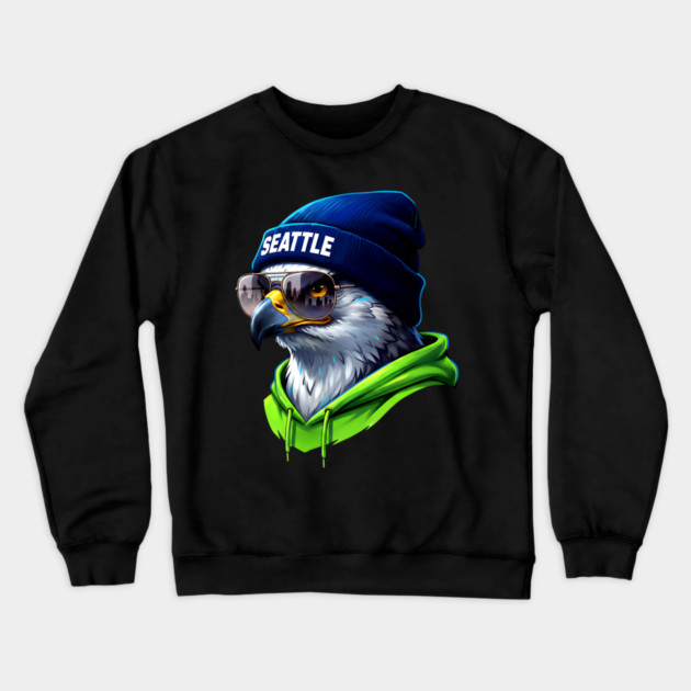 Seattle football fan Crewneck Sweatshirt by UrbanLifeApparel