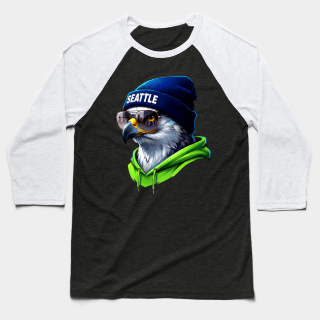 Seattle football fan Baseball T-Shirt by UrbanLifeApparel