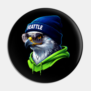 Seattle football fan Pin